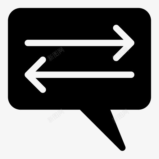 翻译箭头语言图标svg_新图网 https://ixintu.com 泡泡 箭头 翻译 语言 说话
