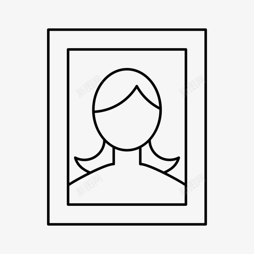 用户肖像相框人图标svg_新图网 https://ixintu.com 人 女人 照片 用户 用户肖像 相框