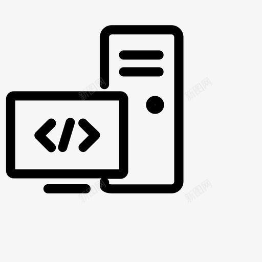 代码计算机程序员图标svg_新图网 https://ixintu.com 代码 用户界面 程序员 编程 计算机