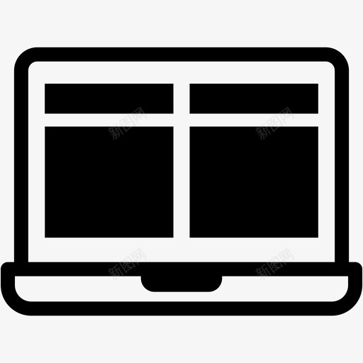 布局列桌面图标svg_新图网 https://ixintu.com 列 布局 显示器 桌面 界面 笔记本电脑 笔记本电脑混合
