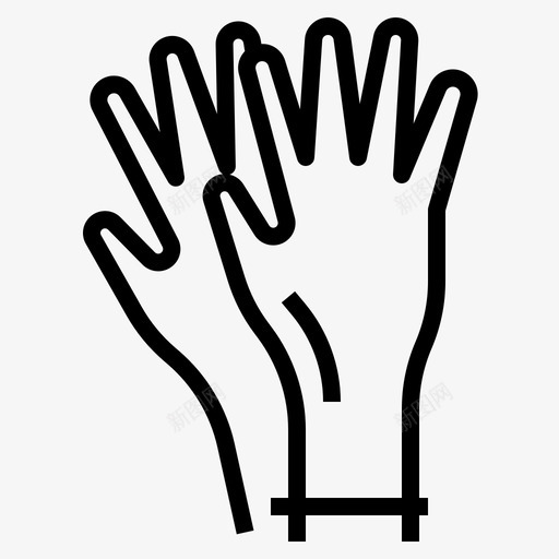 一次性手套手保护图标svg_新图网 https://ixintu.com 一次性产品 一次性手套 保护 手