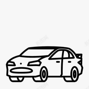 轿车角度汽车图标图标