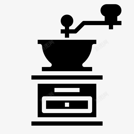 咖啡研磨机经典型手动图标svg_新图网 https://ixintu.com 咖啡研磨机 手动 经典型