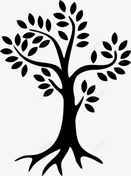 树植物生命之树图标svg_新图网 https://ixintu.com 树 植物 生命之树