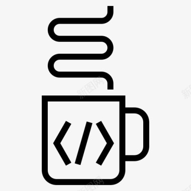 网页师代码咖啡图标图标