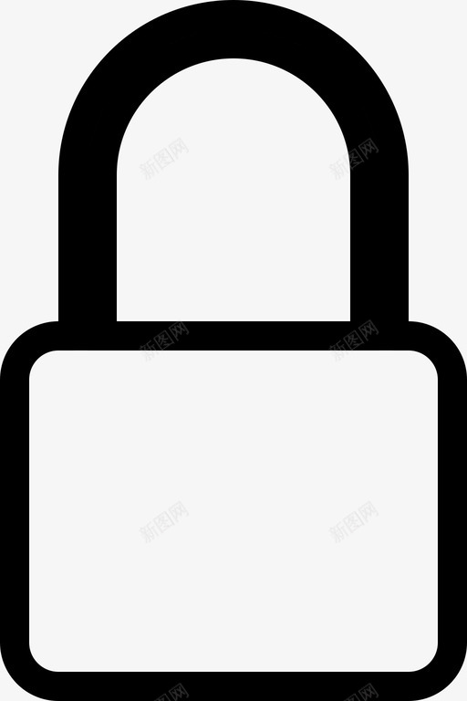 挂锁锁隐私图标svg_新图网 https://ixintu.com 安全 实体物品线 挂锁 锁 隐私