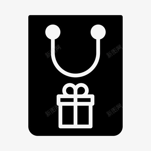 礼物包购物图标svg_新图网 https://ixintu.com 包 礼物 购物 购物和电子商务图标第一卷