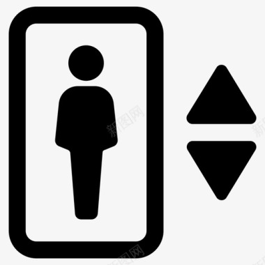 电梯建筑电动电梯图标图标
