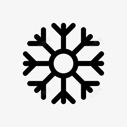 天气雪花冬天图标svg_新图网 https://ixintu.com 冬天 天气 雪花