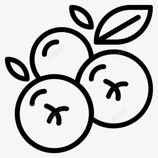蓝莓食物水果图标svg_新图网 https://ixintu.com 水果 蓝莓 食物