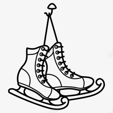 溜冰鞋花样滑冰曲棍球图标图标