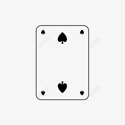 两个黑桃纸牌打牌图标svg_新图网 https://ixintu.com 两个黑桃 扑克 扑克牌 打牌 纸牌