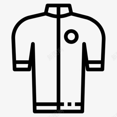 自行车运动衫自行车运动服自行车配件图标图标