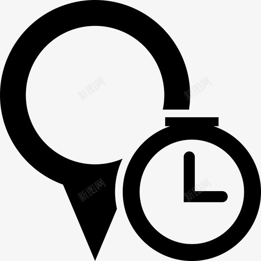 线路图时钟圆针图标svg_新图网 https://ixintu.com 圆针 时钟 时钟圆 线路图
