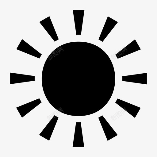 太阳热阳光图标svg_新图网 https://ixintu.com 太阳 温暖 热 阳光