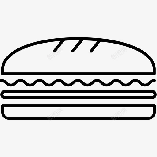 三明治面包美味图标svg_新图网 https://ixintu.com 三明治 晚餐 美味 零食 面包 食物