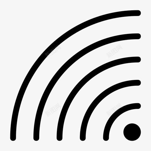 无线连接指示灯图标svg_新图网 https://ixintu.com 信号 指示灯 无线 网络 羽毛 连接