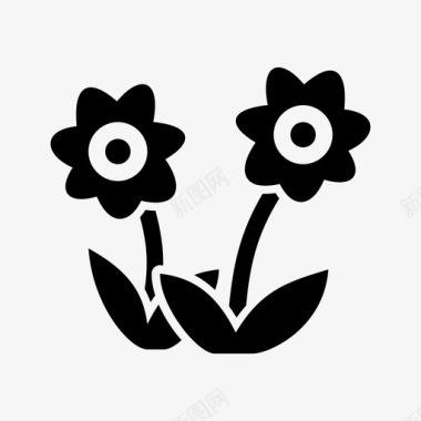 花卉植物性芳香图标图标