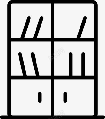 书架门图书馆图标图标