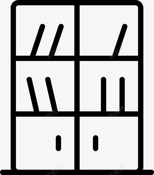 书架门图书馆图标svg_新图网 https://ixintu.com 书架 图书馆 家具薄 走道 门