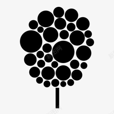 树花森林图标图标