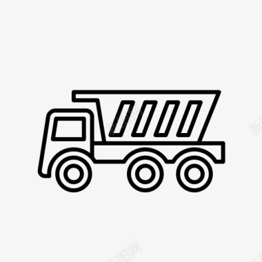 运输自卸卡车翻斗车图标图标