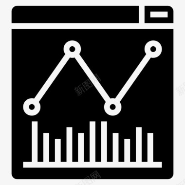 在线统计图表折线图图标图标