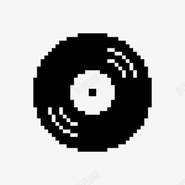 像素化唱片音乐音乐录制图标图标
