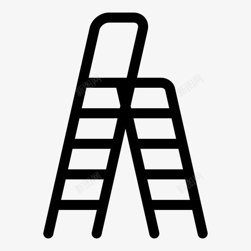 爬梯结构设备图标svg_新图网 https://ixintu.com 工作 工具 爬梯 结构 设备