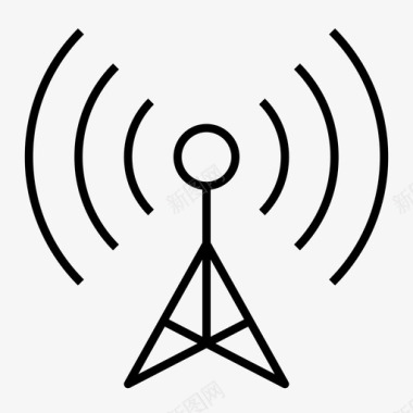 广播塔天线收音机图标图标