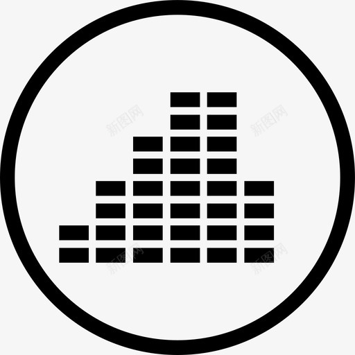 音量等级均衡器声音图标svg_新图网 https://ixintu.com 均衡器 声音 多媒体声音圆线 音量等级