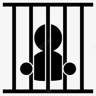 监狱牢房禁闭室图标图标
