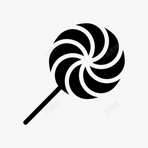 棒棒糖糖果庆祝图标svg_新图网 https://ixintu.com 太妃糖 庆祝 新年标志 棒棒糖 甜食 糖果