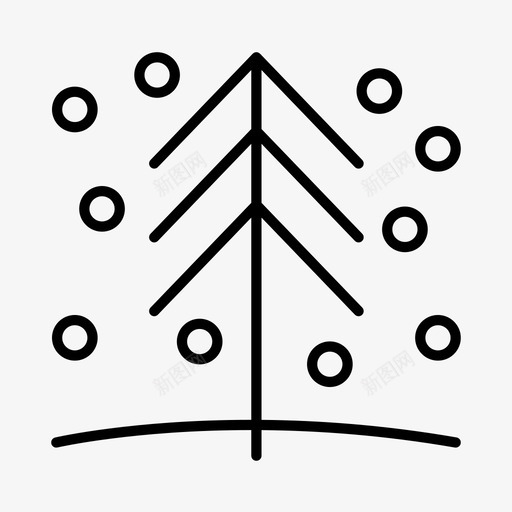 雪地环境自然图标svg_新图网 https://ixintu.com 户外 松树 环境 自然 雪地