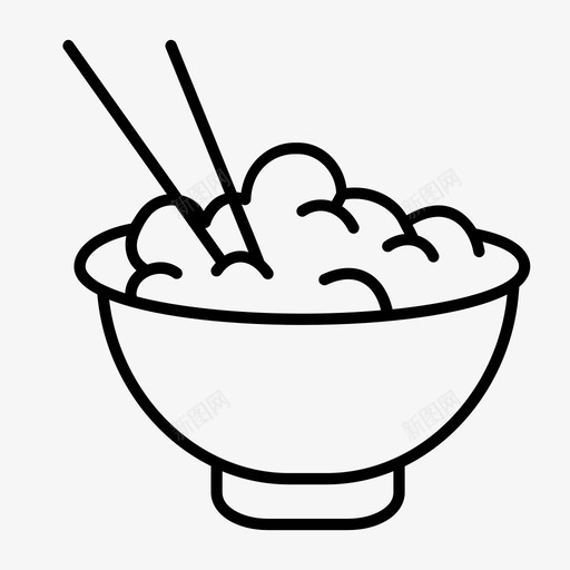大米碳水化合物筷子图标svg_新图网 https://ixintu.com 大米 碳水化合物 筷子 谷物 食物 饭碗