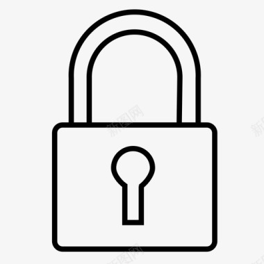 挂锁钥匙孔隐私图标图标