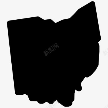 俄亥俄州俄亥俄州地图美国各州地图填充图标图标