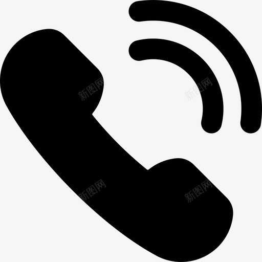 带信号技术硬件的电话接收器图标svg_新图网 https://ixintu.com 带信号 技术 硬件的电话接收器