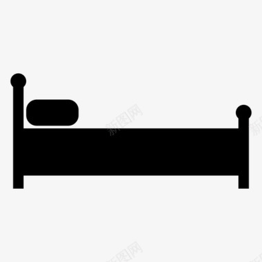 床卧室舒适图标图标