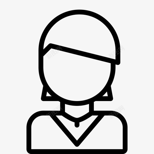 头像发型人物图标svg_新图网 https://ixintu.com 人物 发型 头像 女人