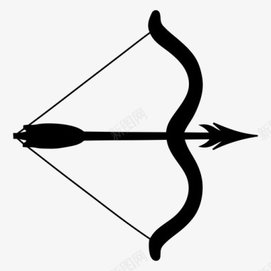 弓和箭狩猎射击图标图标