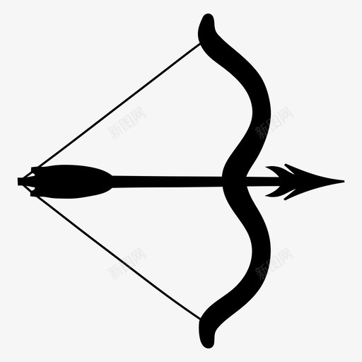 弓和箭狩猎射击图标svg_新图网 https://ixintu.com 射击 弓 弓和箭 武器 狩猎 目标 箭