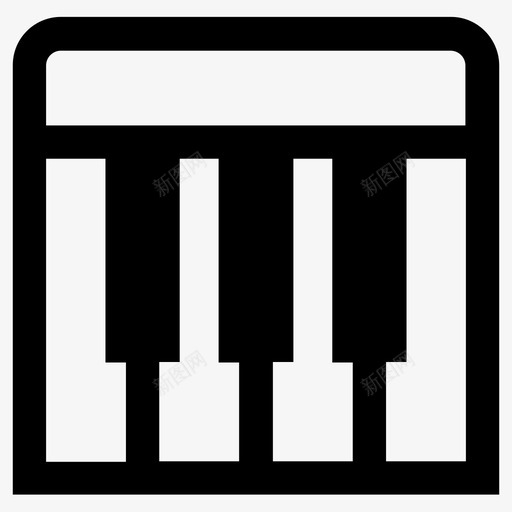钢琴作曲家乐器图标svg_新图网 https://ixintu.com 乐器 作曲家 琴键 钢琴 音乐