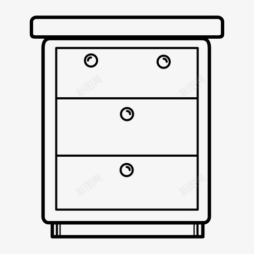 床头柜衣帽间抽屉图标svg_新图网 https://ixintu.com 床头柜 抽屉 衣帽间 衣柜