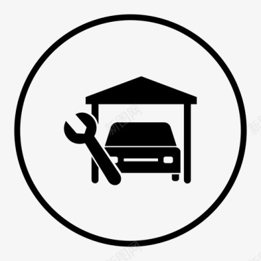 汽车服务汽车修理汽车工具图标图标