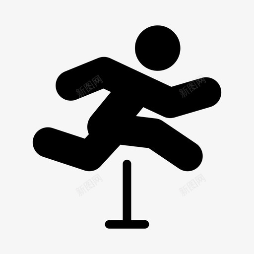 跳跃游戏玩家图标svg_新图网 https://ixintu.com 体育 体育奖励字形图标 游戏 玩家 跑步 跳跃