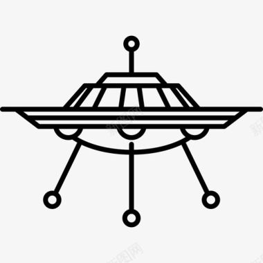 大型不明飞行物太空线状图标图标