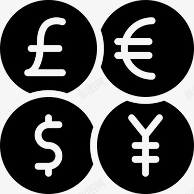 货币银行硬币图标图标