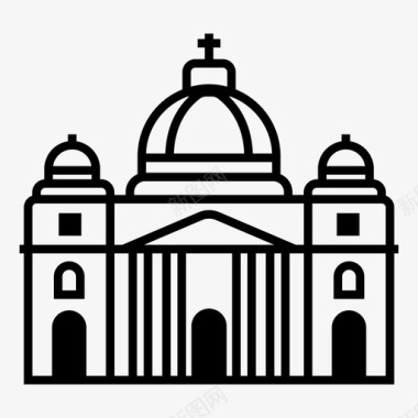圣彼得斯大教堂建筑基督教图标图标