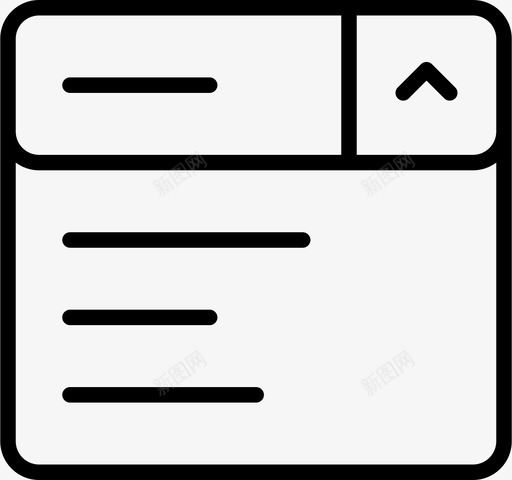 下拉列表界面项目图标svg_新图网 https://ixintu.com ux 下拉列表 列表 用户界面精简 界面 选择 项目